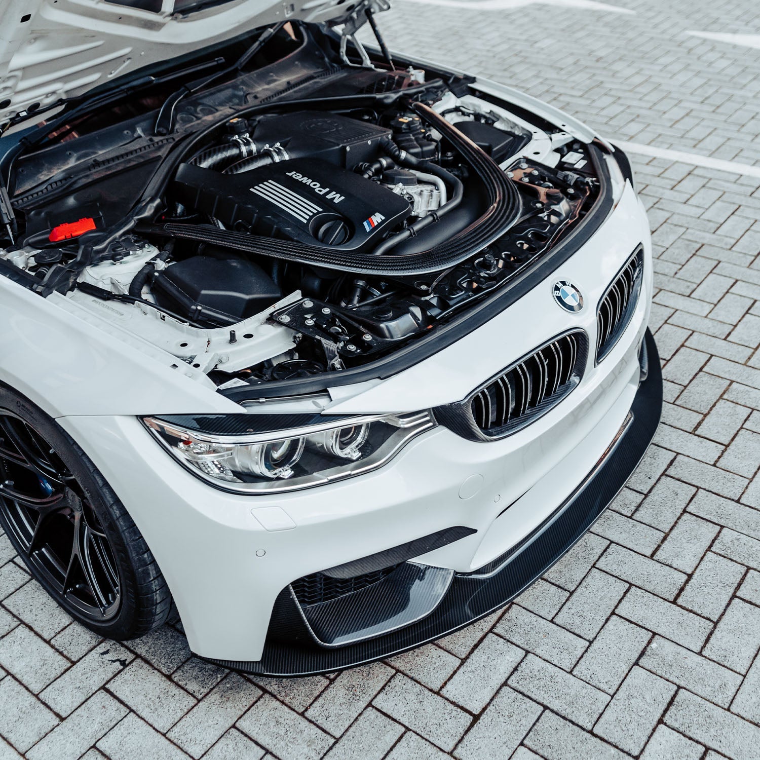 MHC+ BMW M3/M4 GT Style Front Splitter In Gloss Pre Preg Carbon Fibre (F80/F82/F83)