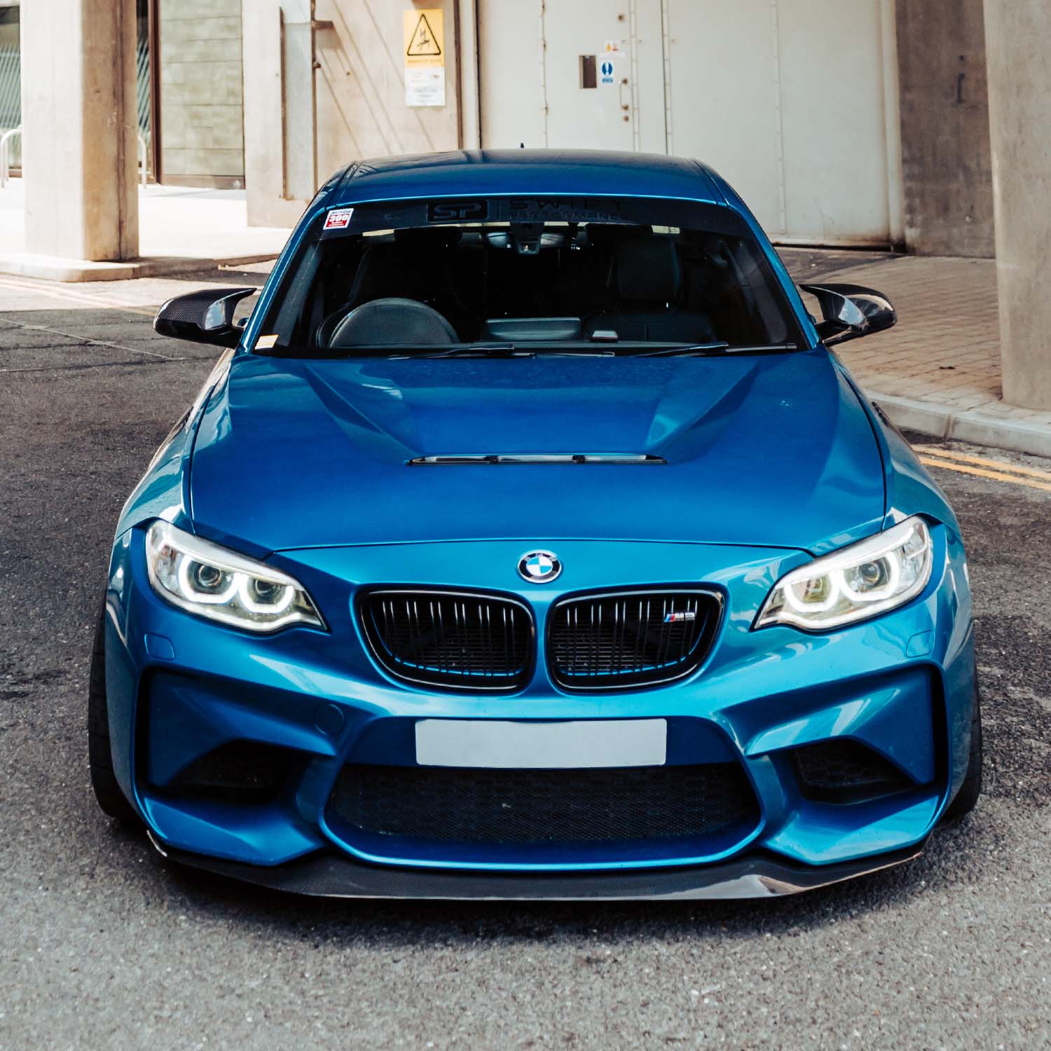 MHC+ BMW M2 N55 GT Style Front Splitter In Gloss Pre Preg Carbon Fibre (F87)