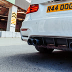 MHC+ BMW M3/M4 Performance Style Rear Diffuser In Gloss Pre Preg Carbon Fibre (F80/F82/F83)