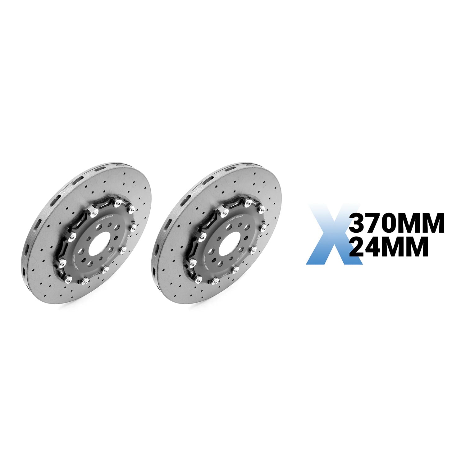 MMX BMW G8X 2-Piece 370mm x 24mm Carbon Ceramic Rear Brake Discs/Rotors (G80/G81 M3, G82/G83 M4 & G87 M2)