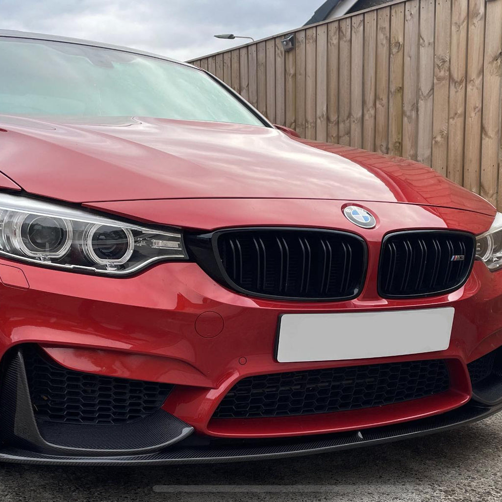MP Style Carbon Fibre Front Splitter 1 Piece Design for BMW F80 M3 F82 F83 M4 14-20