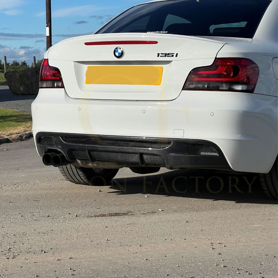 MP Style Carbon Fibre Rear Diffuser Twin Exhaust for BMW E82 E88 1 Series 04-13