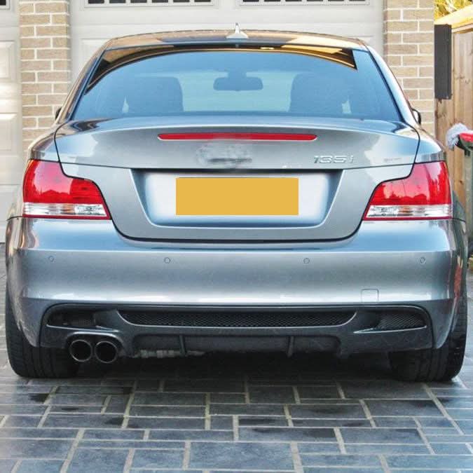 MP Style Carbon Fibre Rear Diffuser Twin Exhaust for BMW E82 E88 1 Series 04-13