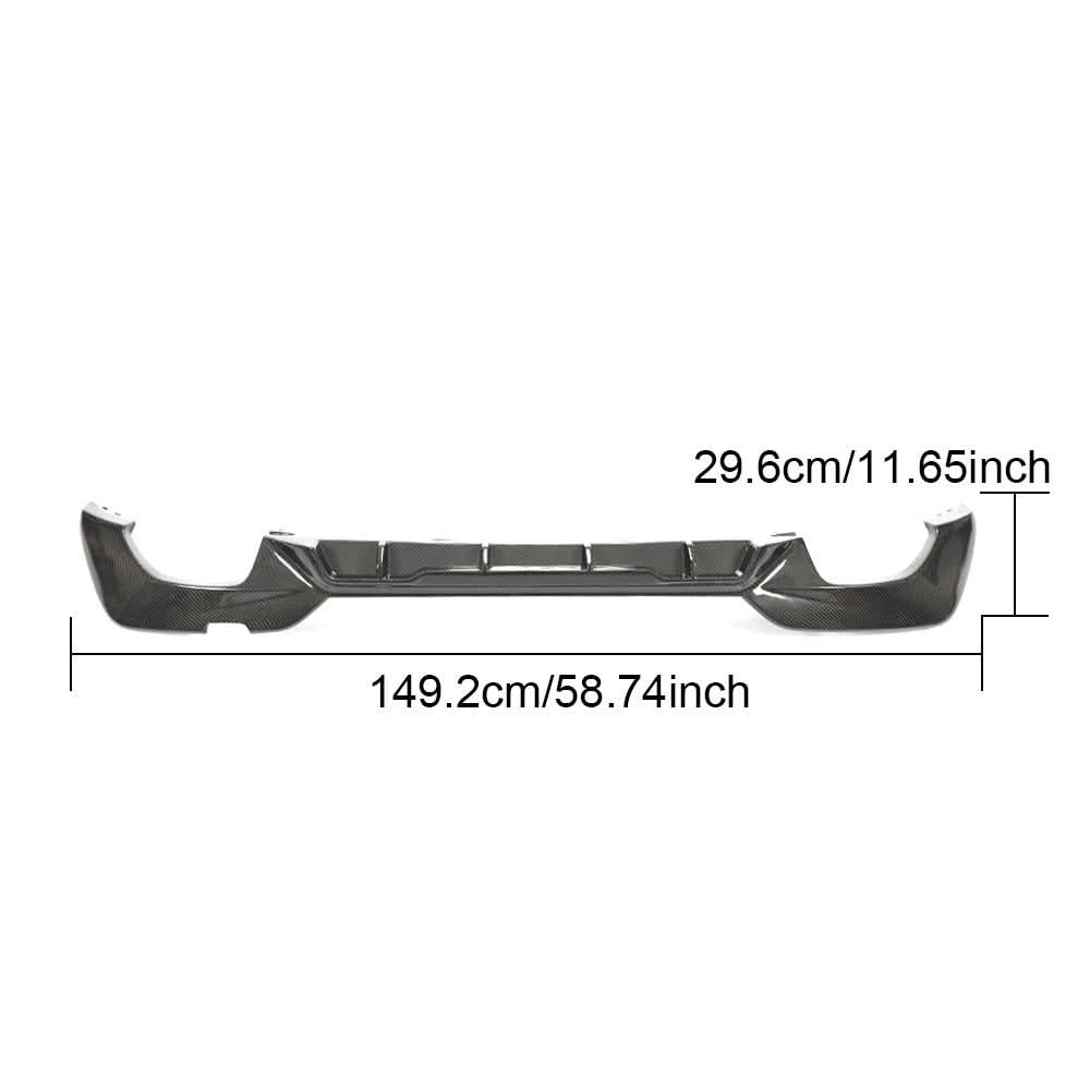 MP Style Carbon Fibre Rear Diffuser for BMW 3 Series G20 G21 Pre-LCI M Sport 19-22