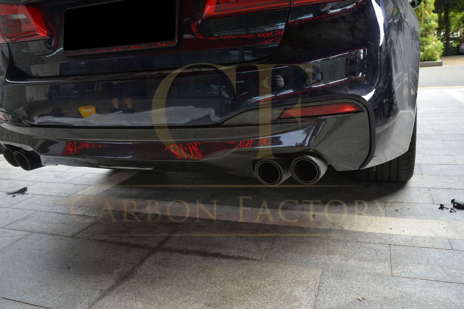 MP Style Carbon Fibre Rear Diffuser for BMW G30 G31 5 Series M Sport 17-23