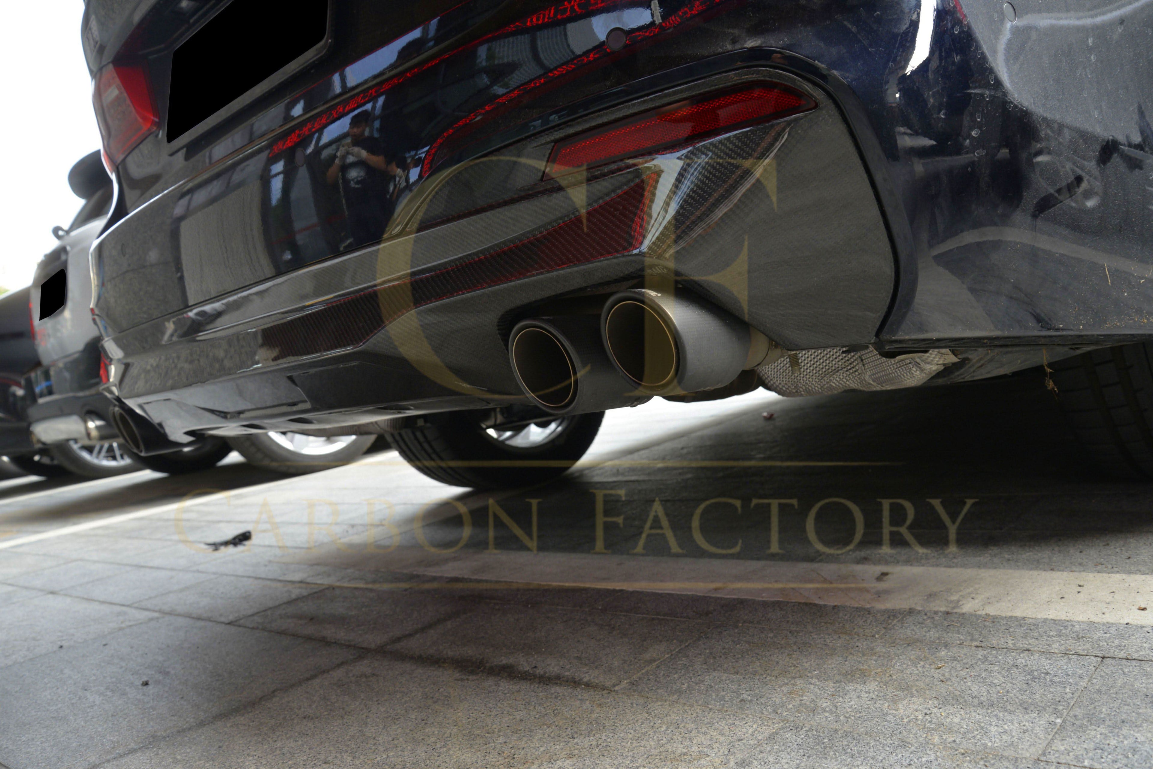MP Style Carbon Fibre Rear Diffuser for BMW G30 G31 5 Series M Sport 17-23