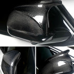 MP Style Carbon Fibre Replacement Mirror Covers for BMW F10 5 Series Pre-LCI