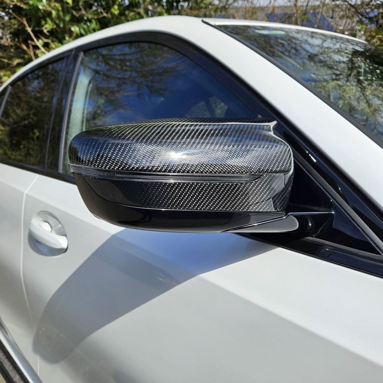 MP Style Carbon Fibre Replacement Mirror Covers for BMW G20 3 Series 17-25