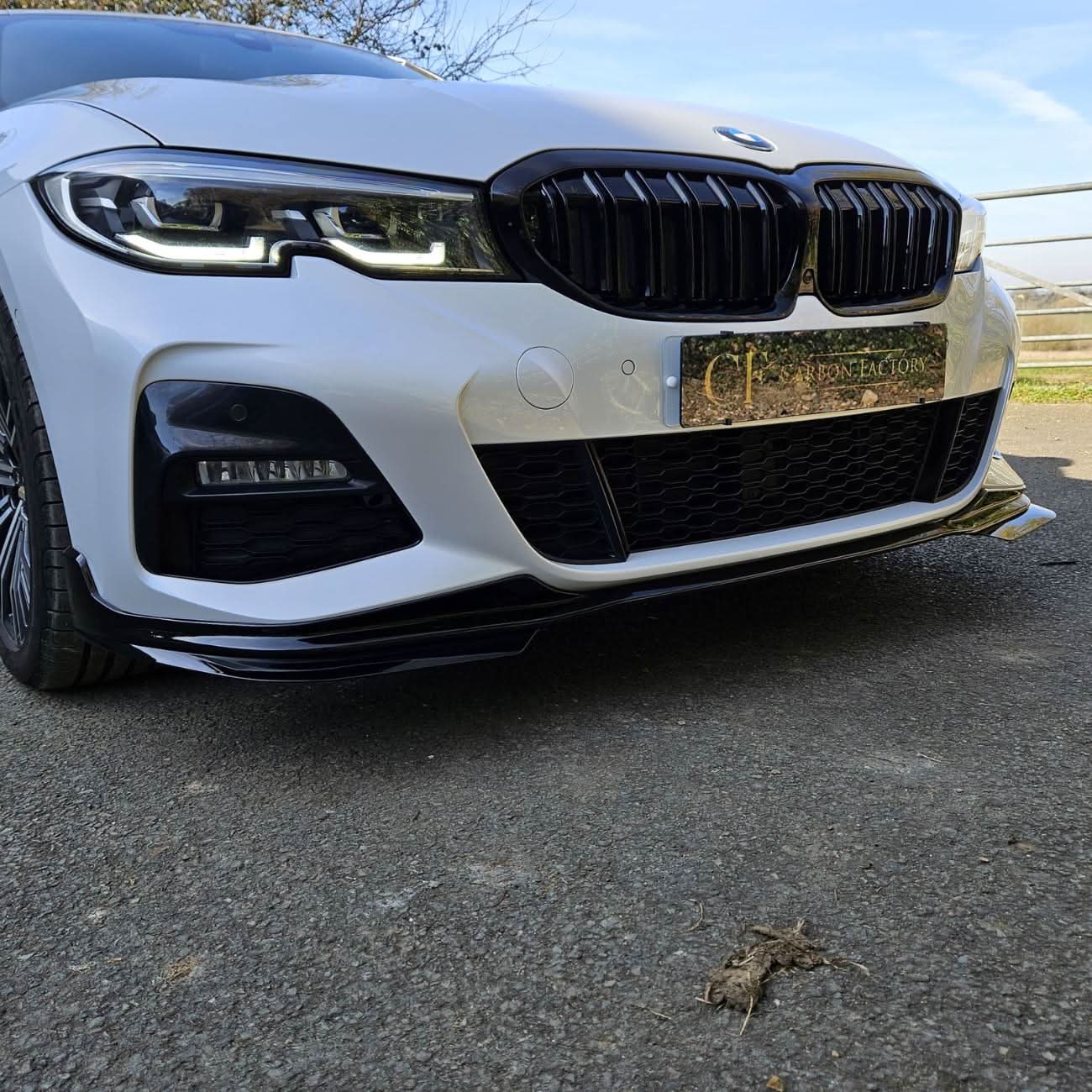MP Style Gloss Black Front Splitter for BMW 3 Series G20 G21 Pre-LCI 19-21