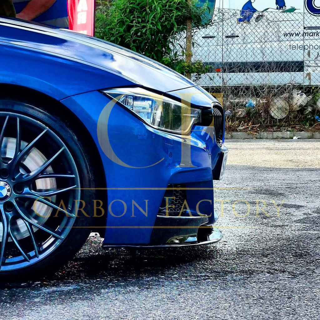 MP Style Gloss Black Front Splitter for BMW F30 F31 3 Series M Sport 12-19