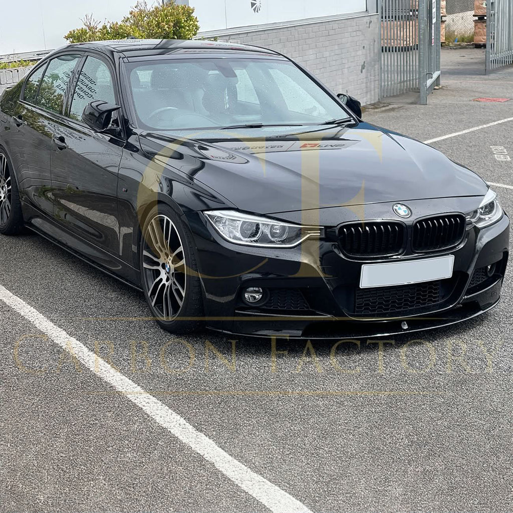 MP Style Gloss Black Front Splitter for BMW F30 F31 3 Series M Sport 12-19