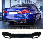 MP Style Gloss Black Rear Diffuser 2 Pieces for BMW G30 G31 5 Series M Sport 17-24