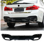 MP Style Gloss Black Rear Diffuser 2 Pieces for BMW G30 G31 5 Series M Sport 17-24