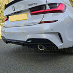 MP Style Gloss Black Rear Diffuser Dual Exhaust for BMW 3 Series G20 G21 Pre-LCI 19-22
