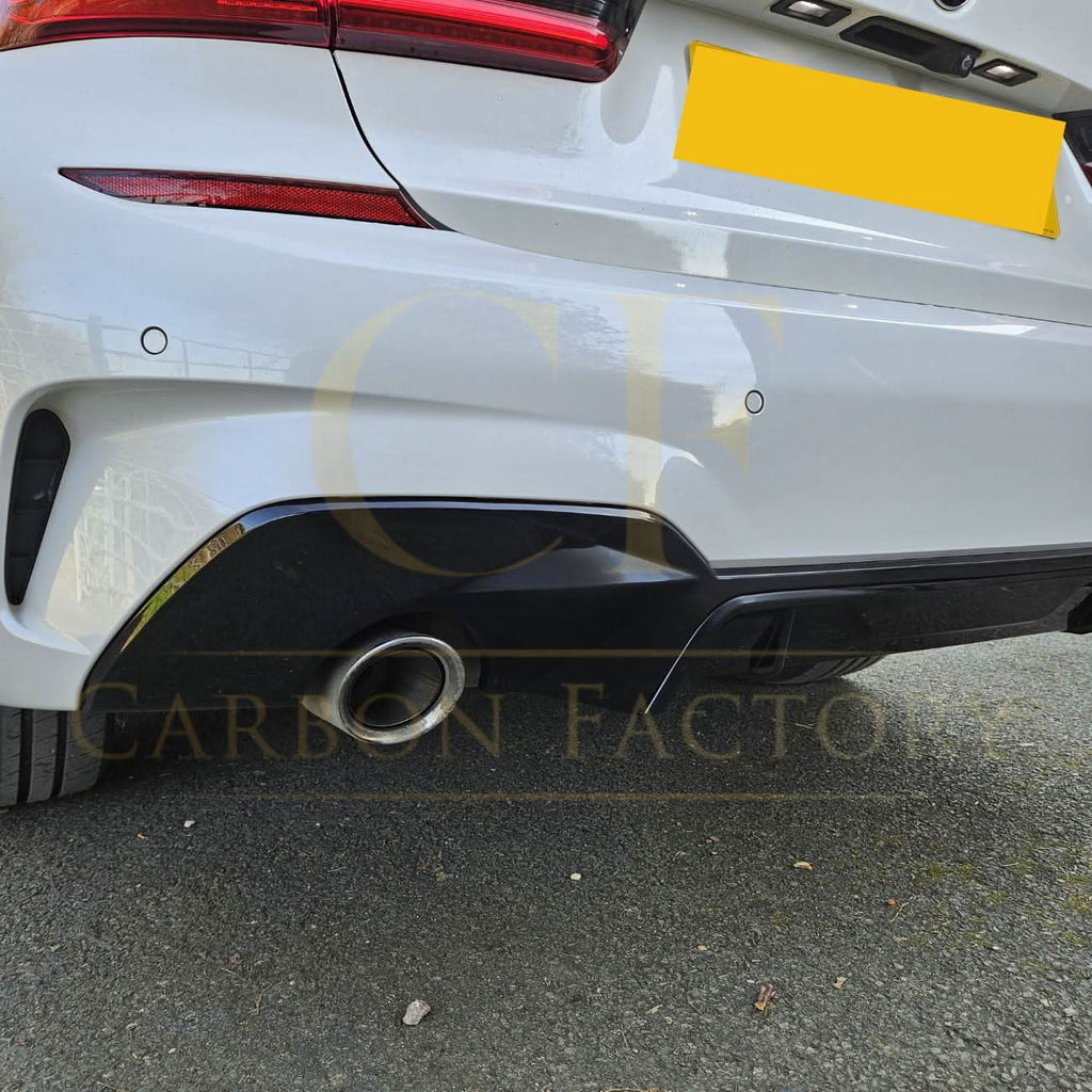 MP Style Gloss Black Rear Diffuser Dual Exhaust for BMW 3 Series G20 G21 Pre-LCI 19-22