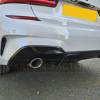 MP Style Gloss Black Rear Diffuser Dual Exhaust for BMW 3 Series G20 G21 Pre-LCI 19-22
