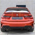 MP Style Gloss Black Rear Diffuser Dual Exhaust for BMW 3 Series G20 G21 Pre-LCI 19-22