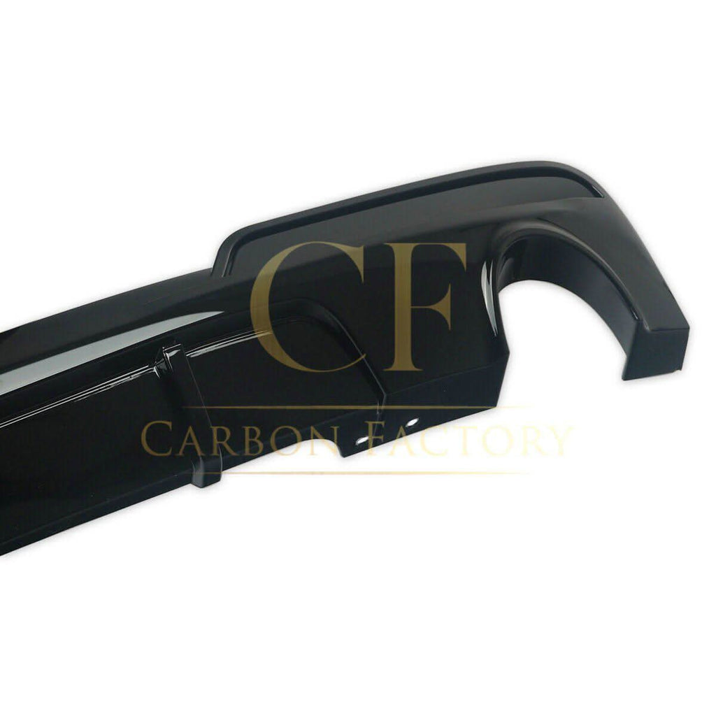 MP Style Gloss Black Rear Diffuser Dual Exhaust for BMW F10 5 Series 10-17
