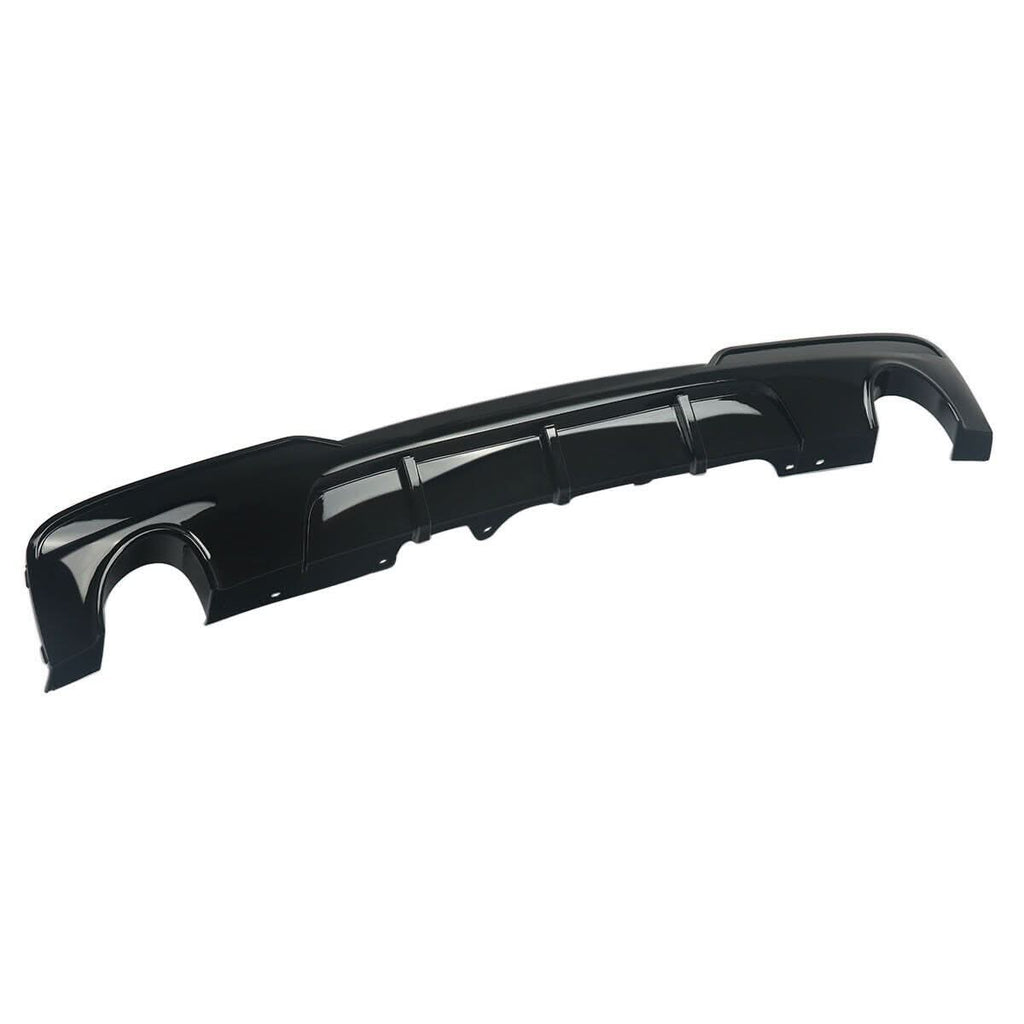 MP Style Gloss Black Rear Diffuser Dual Exhaust for BMW F10 5 Series 10-17
