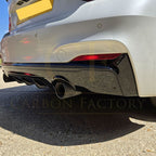 MP Style Gloss Black Rear Diffuser Dual Exhaust for BMW F22 2 Series M Sport 14-Present