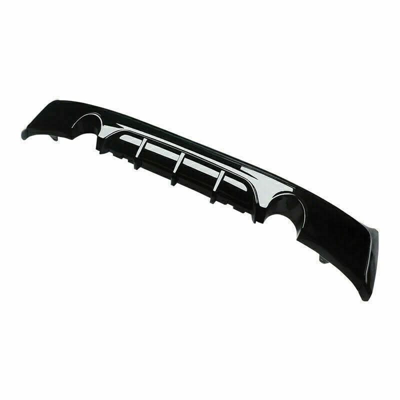 MP Style Gloss Black Rear Diffuser Dual Exhaust for BMW F22 2 Series M Sport 14-Present