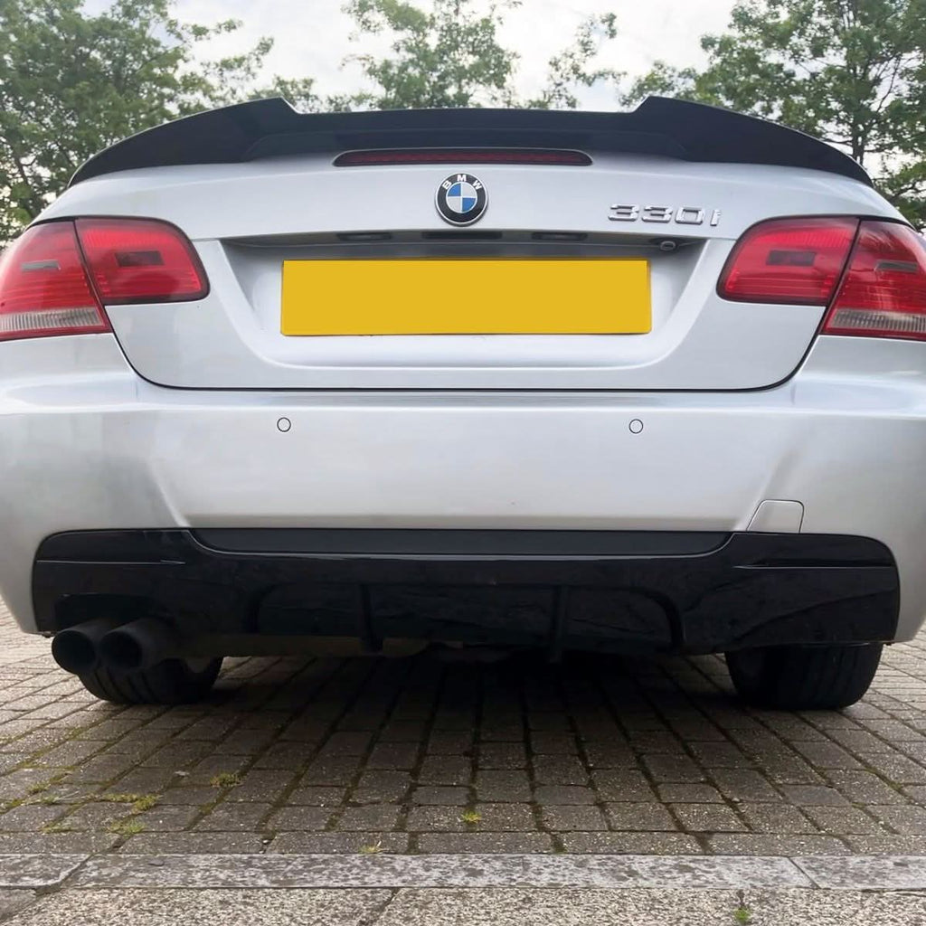 MP Style Gloss Black Rear Diffuser Twin Exhaust for BMW E92 E93 3 Series 05-13