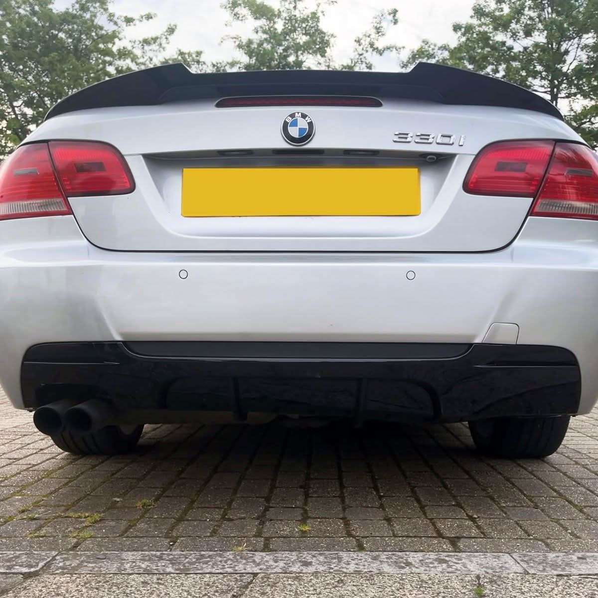 MP Style Gloss Black Rear Diffuser Twin Exhaust for BMW E92 E93 3 Series 05-13