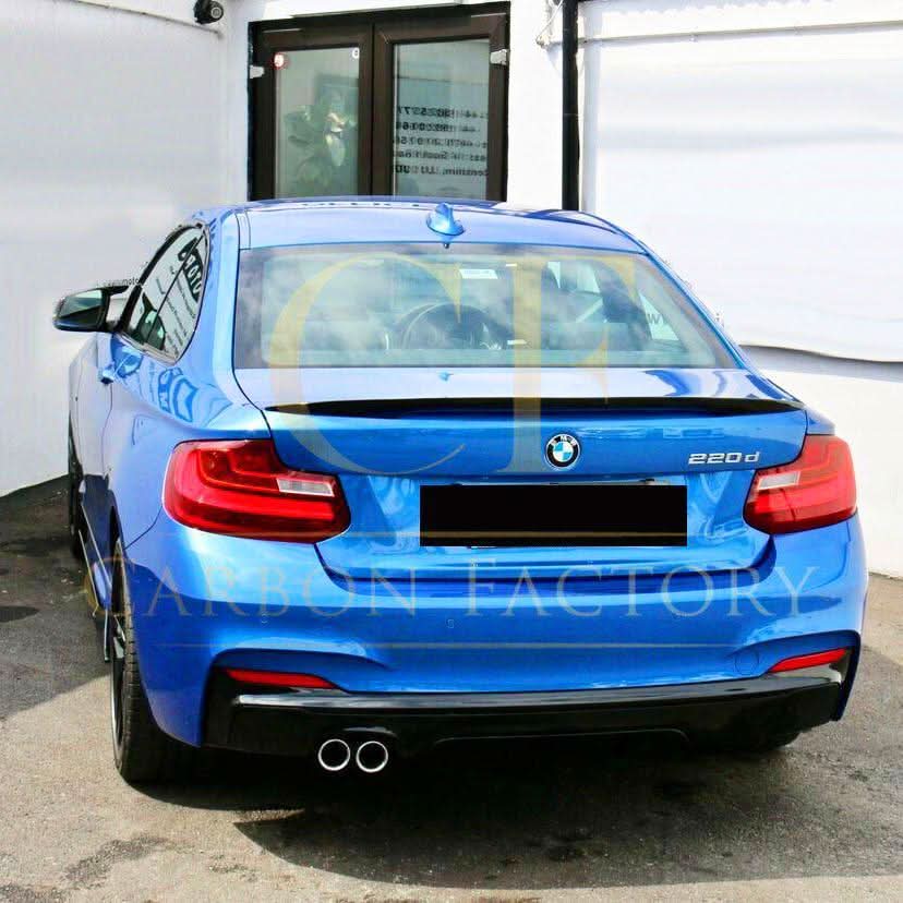 MP Style Gloss Black Rear Diffuser Twin Exhaust for BMW F22 2 Series M Sport 14-Present