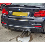 MP Style Gloss Black Rear Diffuser Twin Exhaust for BMW F22 2 Series M Sport 14-Present