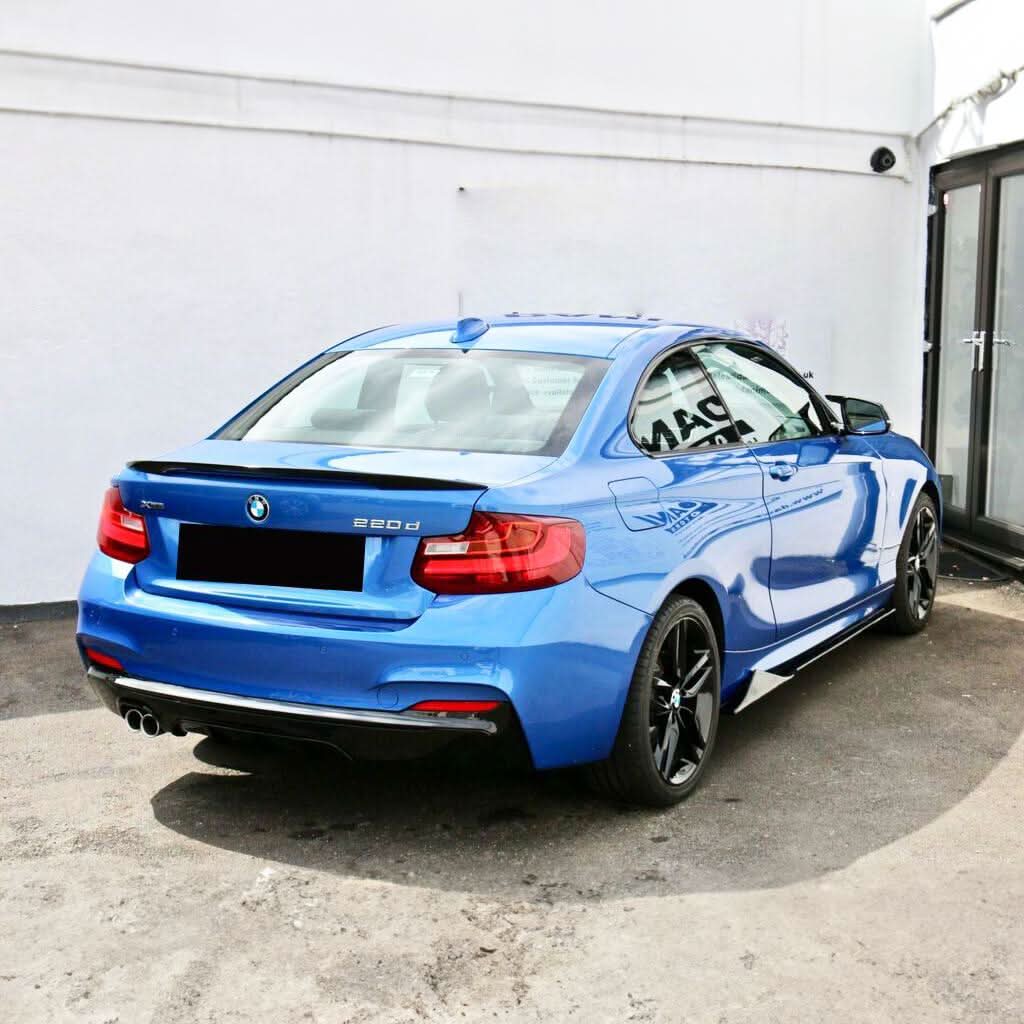 MP Style Gloss Black Rear Diffuser Twin Exhaust for BMW F22 2 Series M Sport 14-Present