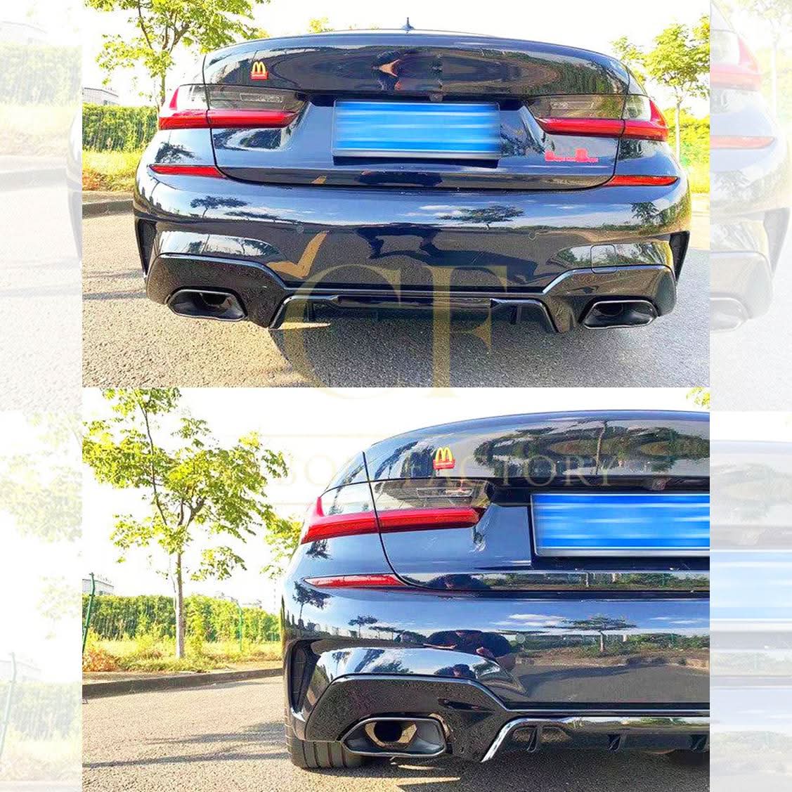 MP Style Gloss Black Rear Diffuser for BMW 3 Series G20 G21 340i Pre-LCI 19-22