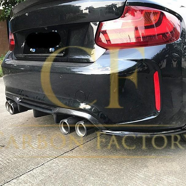 MP3 Style Carbon Fibre Rear Diffuser 3 Pieces for BMW F87 F87C M2 16-21