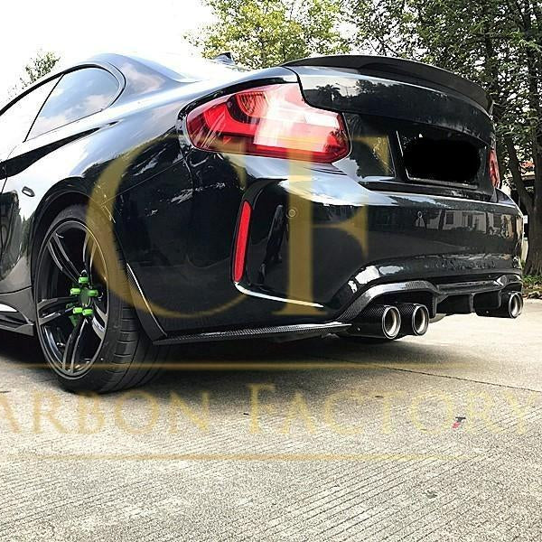 MP3 Style Carbon Fibre Rear Diffuser 3 Pieces for BMW F87 F87C M2 16-21