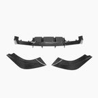 MP3 Style Carbon Fibre Rear Diffuser 3 Pieces for BMW F87 F87C M2 16-21