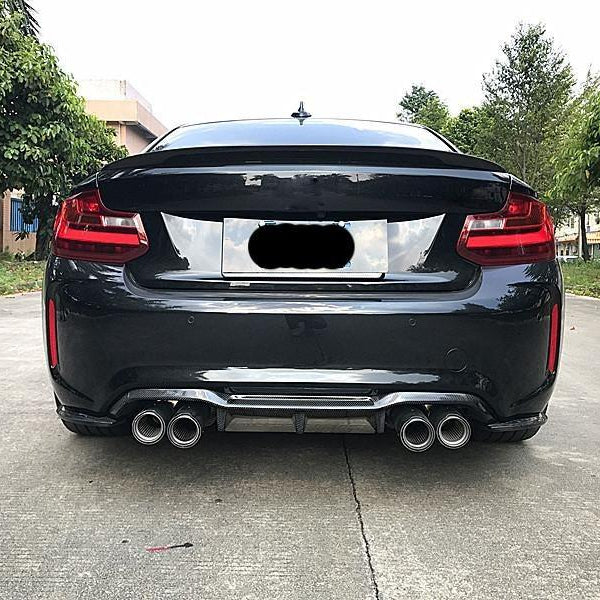 MP3 Style Carbon Fibre Rear Diffuser 3 Pieces for BMW F87 F87C M2 16-21