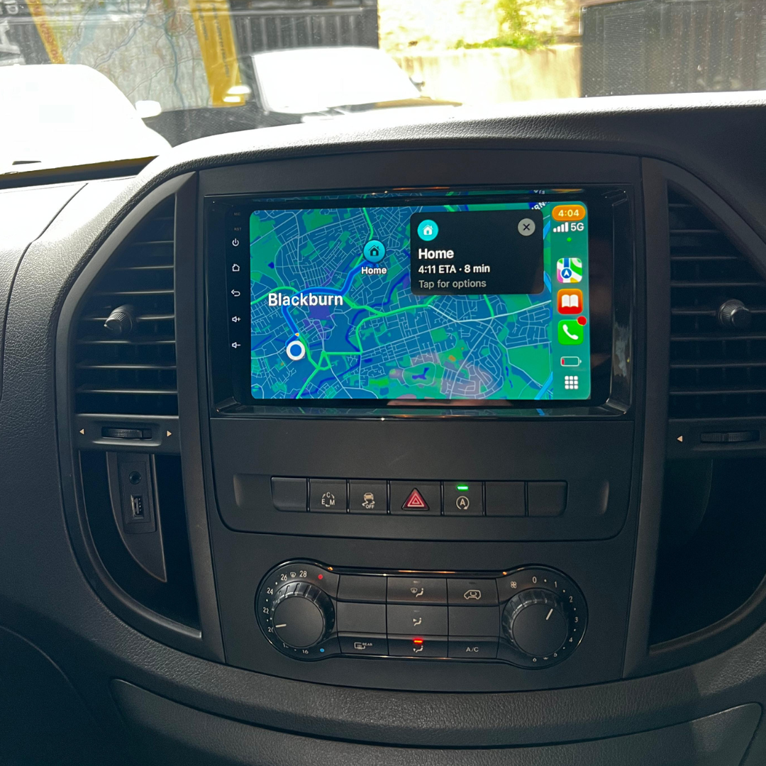 Mercedes-Benz A Class, B Class, Sprinter, Vito, Viano, Crafter Apple Carplay / Android Auto 9" Stereo Upgrade