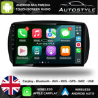 Mercedes-Benz Smart forTwo Apple Carplay / Android Auto 9" Stereo Upgrade 2014-2021
