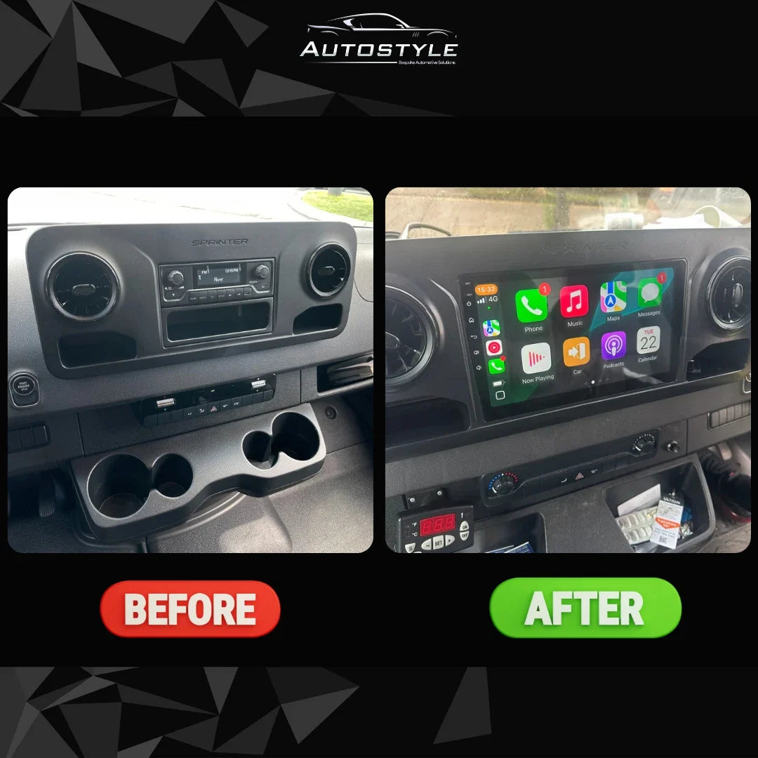 Mercedes-Benz Sprinter W907 Apple Carplay / Android Auto 10" Stereo Upgrade (2018-2023)