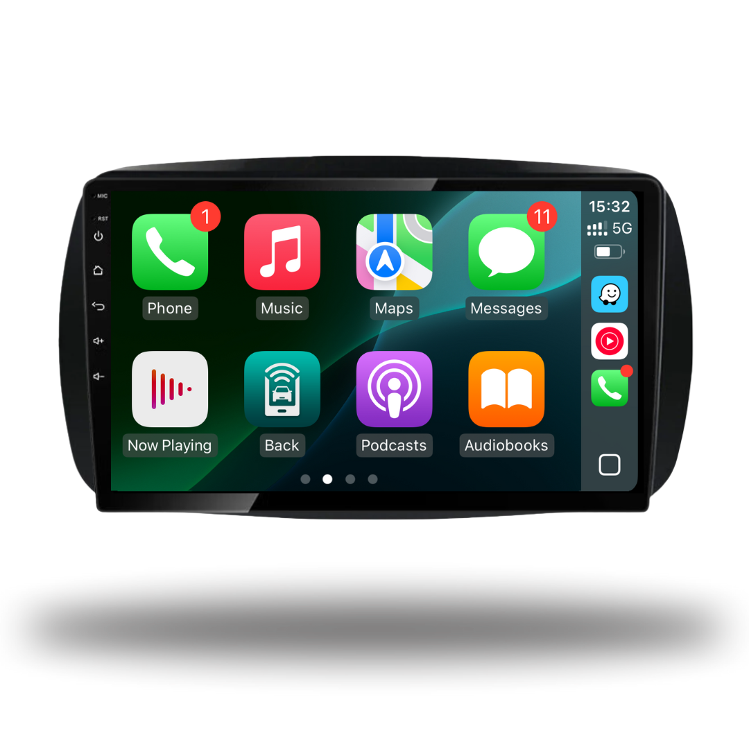 Mercedes-Benz Smart for Two/Four Apple Carplay / Android Auto 9" Stereo Upgrade 2014-2021