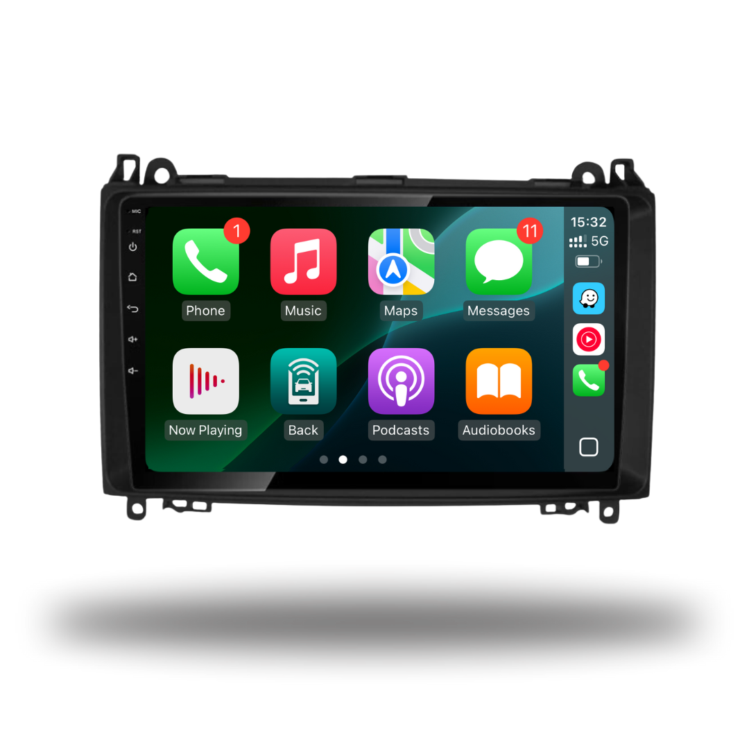Mercedes-Benz A Class, B Class, Sprinter, Vito, Viano, Crafter Apple Carplay / Android Auto 9" Stereo Upgrade