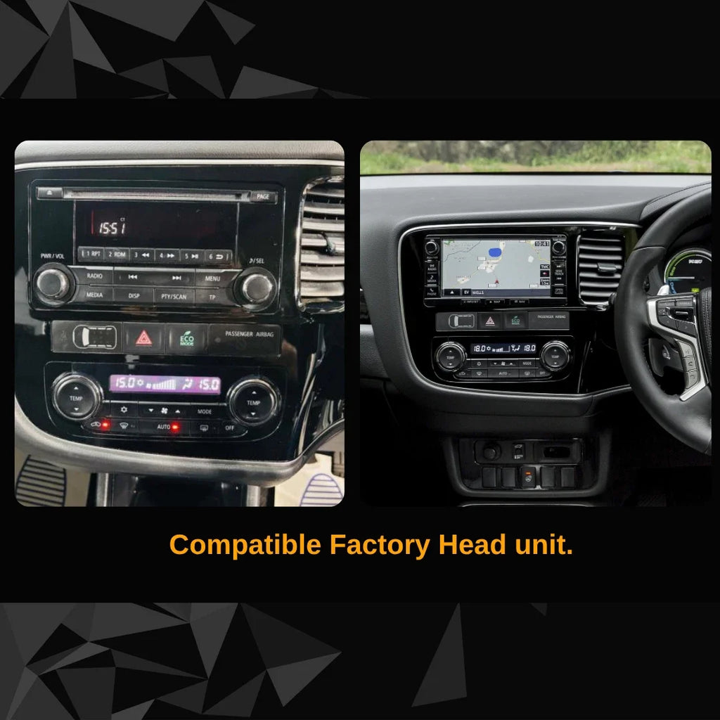 Mitsubishi Outlander Apple Carplay / Android Auto 9" Stereo Upgrade 2012-21