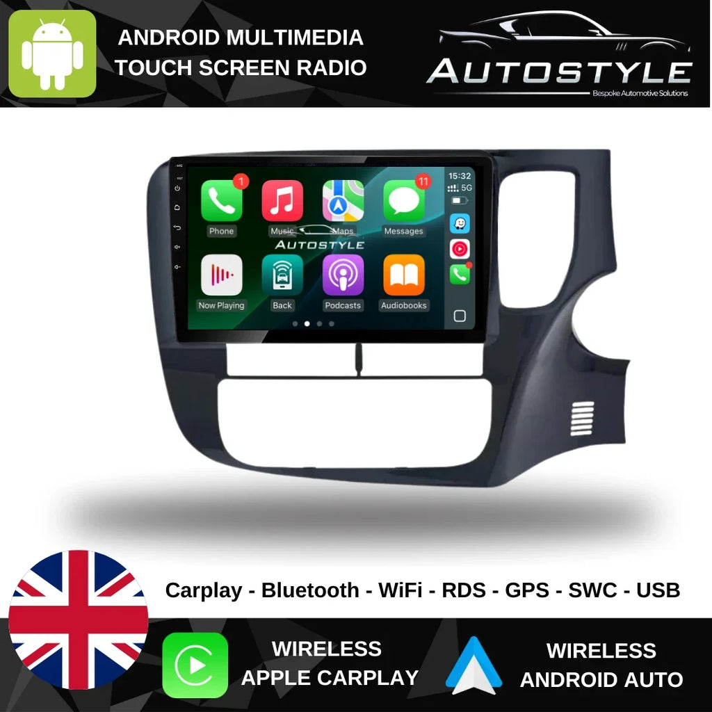 Mitsubishi Outlander Apple Carplay / Android Auto 9" Stereo Upgrade 2012-21