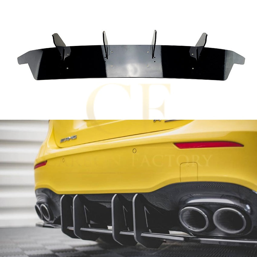 Gloss Black Diffuser Extension for Mercedes Benz W177 A Class A35 A45 18-25