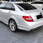 Gloss Black Rear Bumper Spats for Mercedes Benz W204 C Class 08-14
