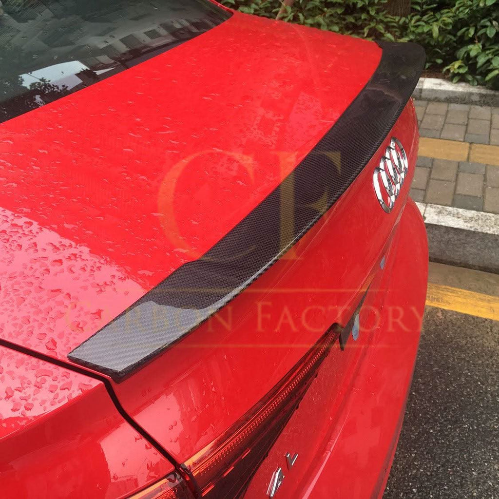 P Style Carbon Fibre Boot Spoiler for Audi A4 S4 B9 16-22