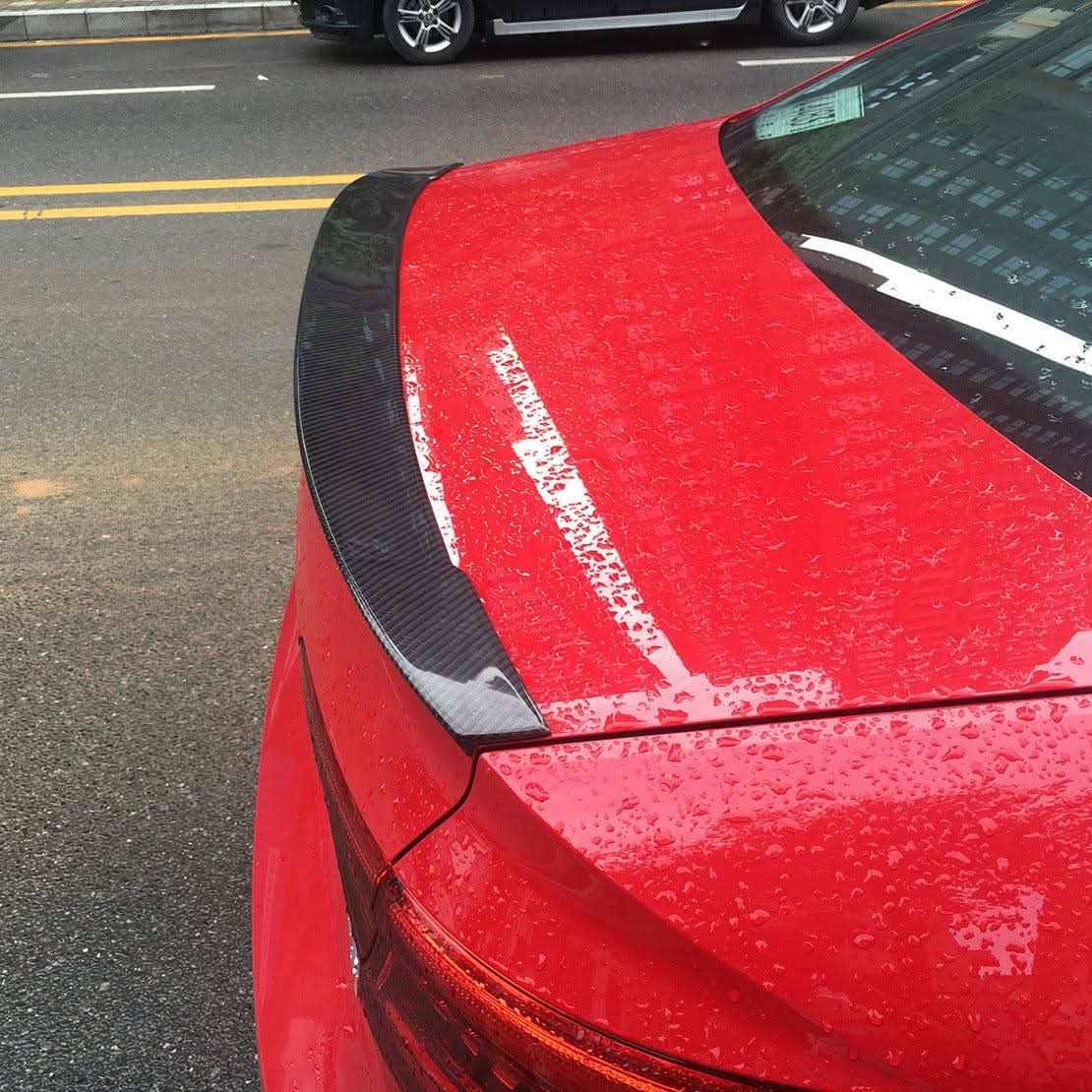 P Style Carbon Fibre Boot Spoiler for Audi A4 S4 B9 16-22