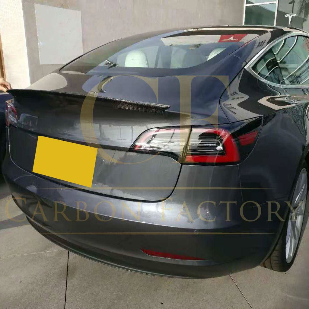 P Style Carbon Fibre Boot Spoiler for Tesla Model 3 16-23