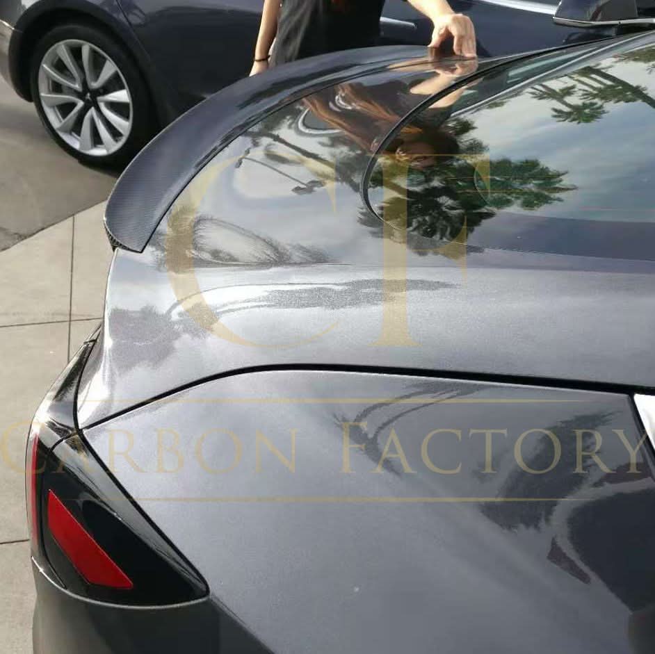 P Style Carbon Fibre Boot Spoiler for Tesla Model 3 16-23