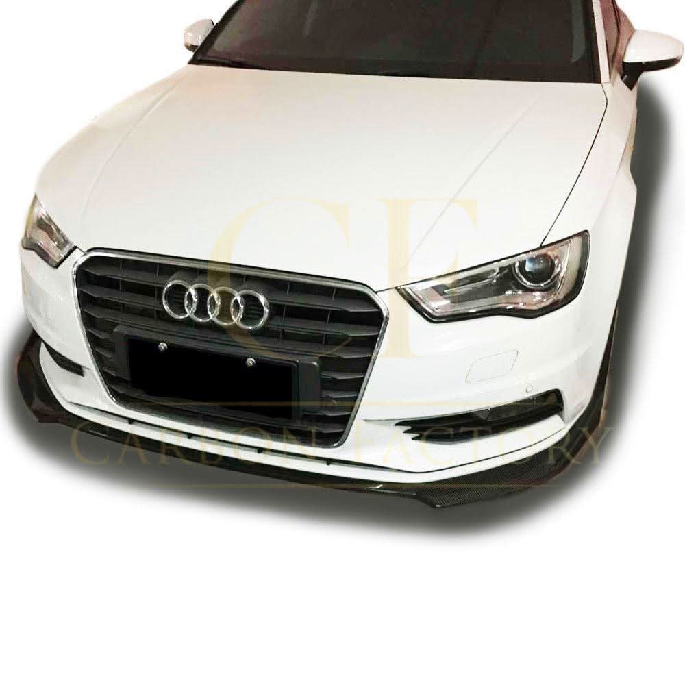 P Style Carbon Fibre Front Splitter for Audi A3 Saloon Non S Line 13-15