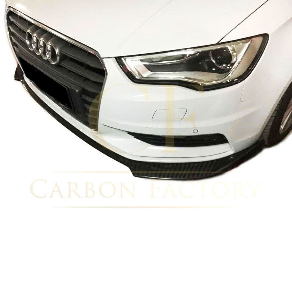 P Style Carbon Fibre Front Splitter for Audi A3 Saloon Non S Line 13-15
